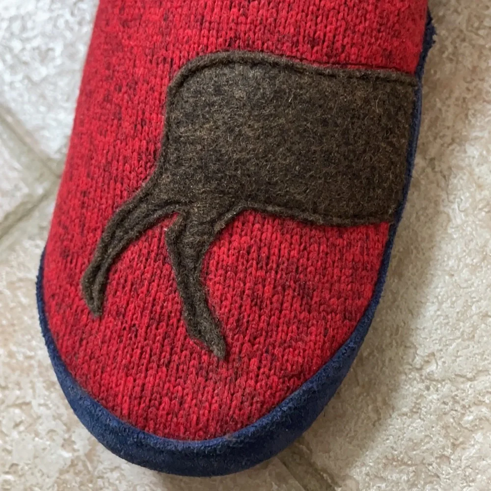 L.L. Bean Moose Sweater Fleece Slippers
